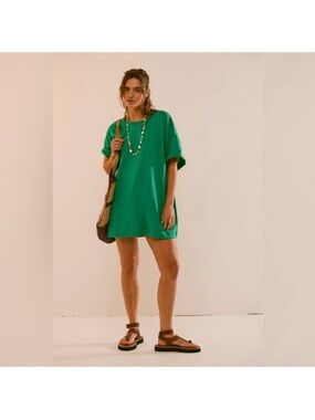 formal beach wedding guest dresses over 50 Free People Free-Est Beachside Cotton-Linen Mini Dress  White Chocolate  Couture